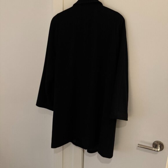 Japanese Vintage (Pony) mid length simple black coat size medium/small - Picture 5 of 8
